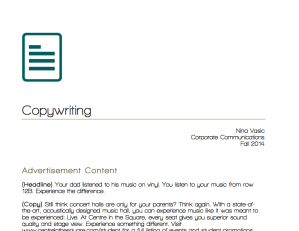 CopywritingPrintAdvertisement-CentreintheSquare